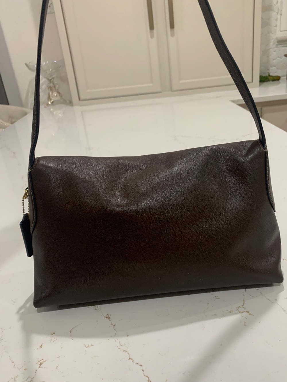 Coach Natural Grain Leather Chelsea Shoulder Bag 30 - Picture 7 of 16